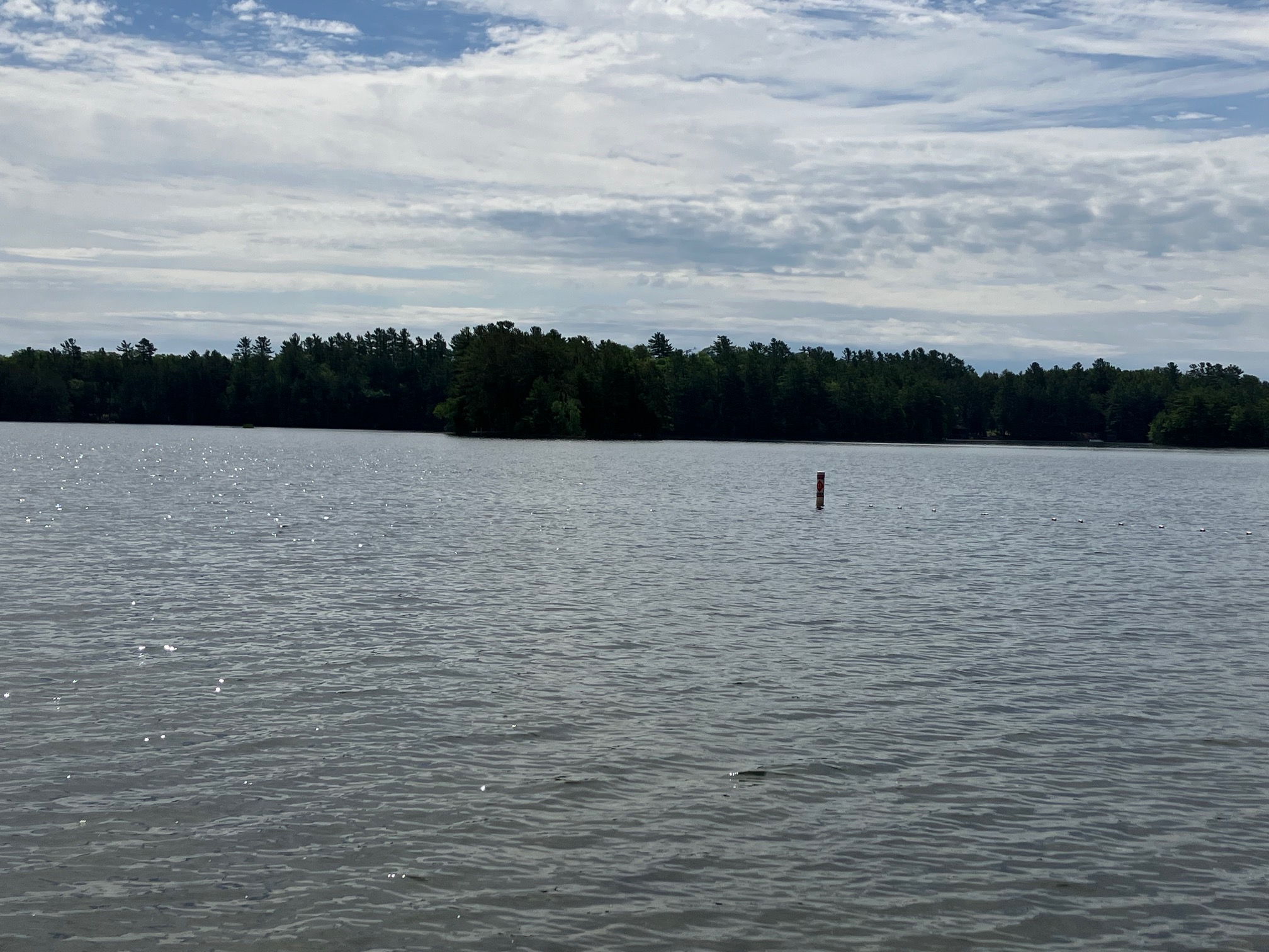 Calm Northwoods lake at the start of a quiet morning